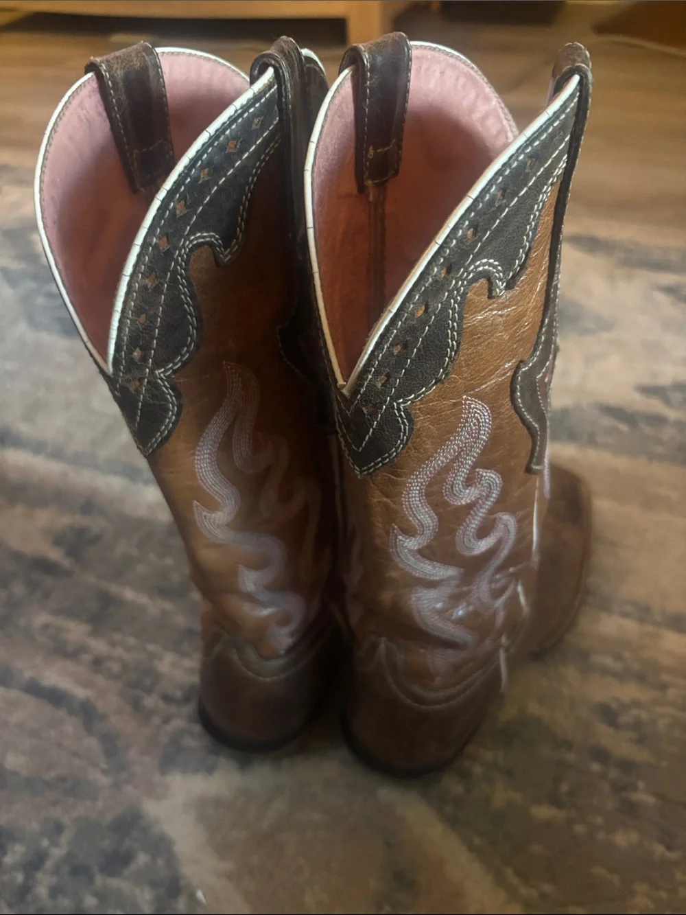 ARIAT Brown Leather Coygirl Boots - Youth 5.5